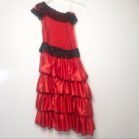 Rubies Spanish Dancer Flamenco Tango Dress. Item# 0063 - Picture 2 of 5